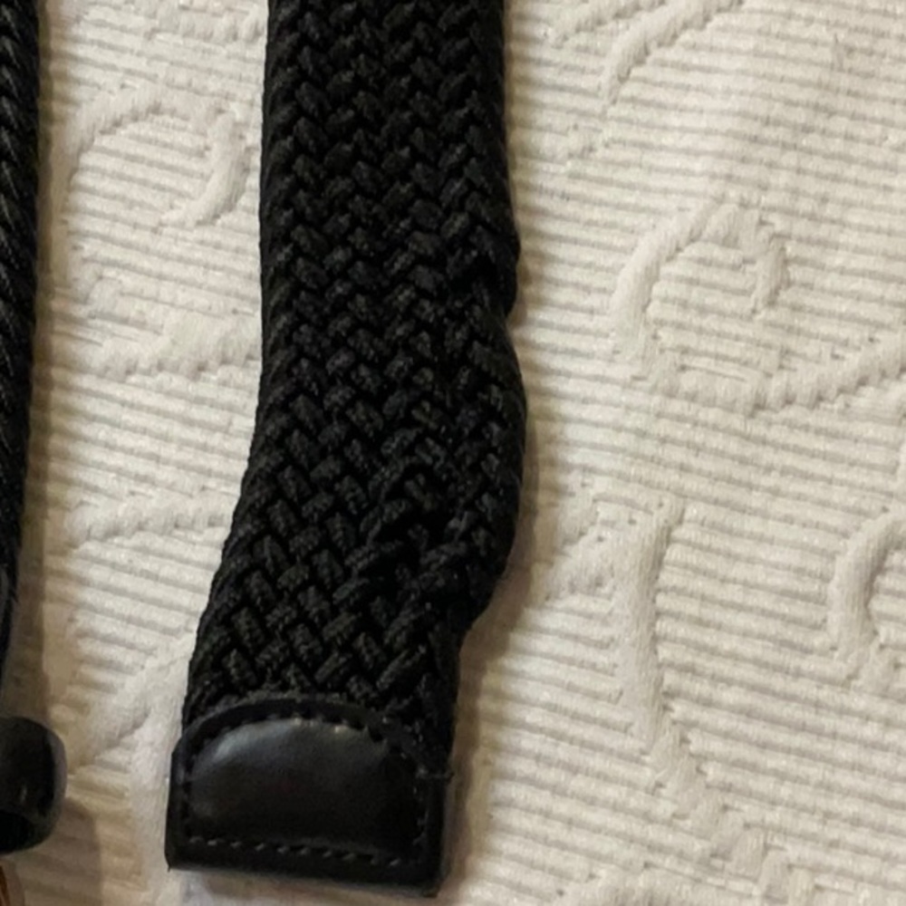 Original Penguin Black Woven Rope Belt with Metal Buckle Small - Picture 6 of 8